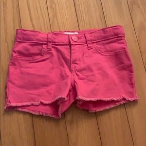 Pink girls jean shorts